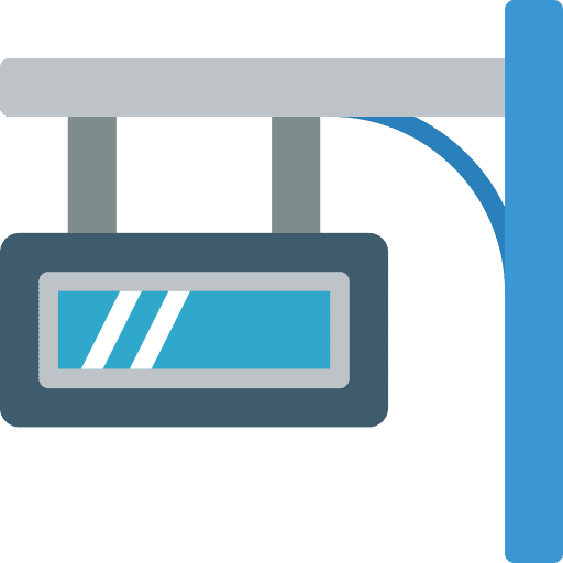 Sign station signage platform icon