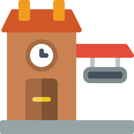 Station platform transport transportation icon