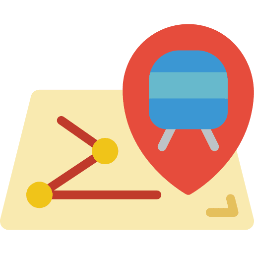Map transportation location pin icon