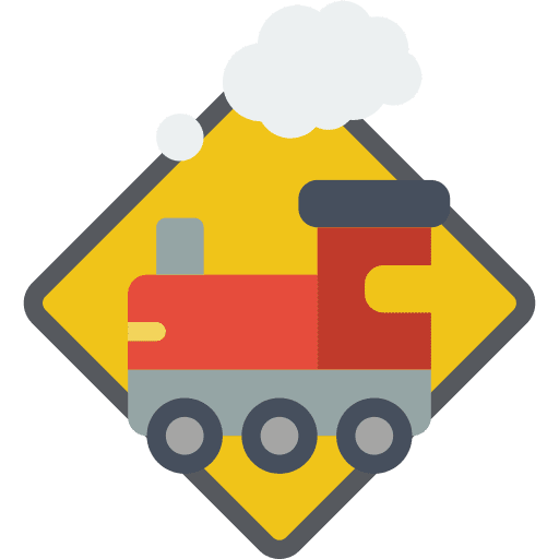 Sign signage transport train icon