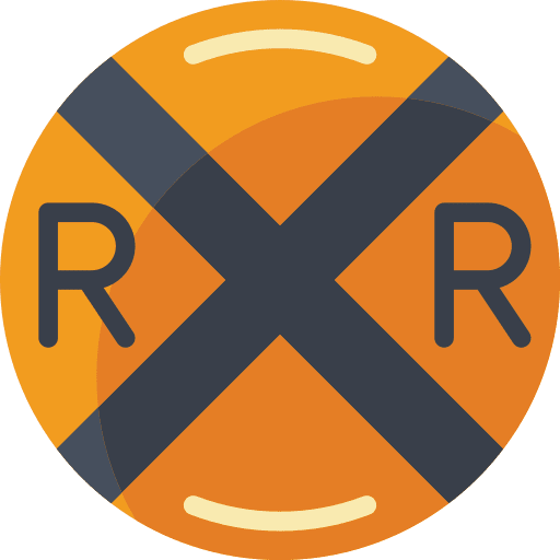 Sign transportation crossing signs icon