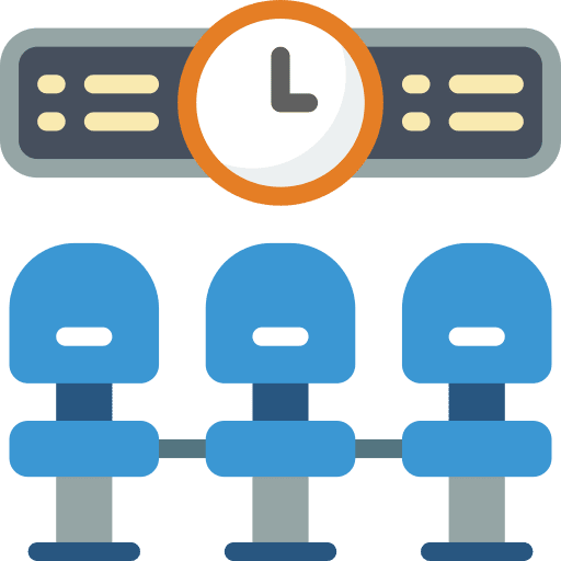 Station room timetable waiting icon