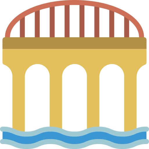 Bridge water transportation transport icon