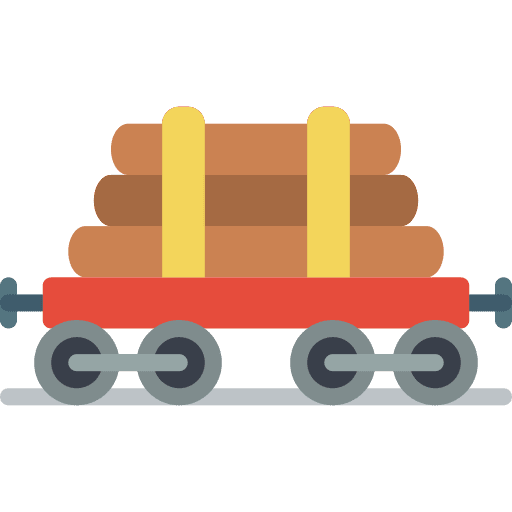 Carriage transport shipping train icon