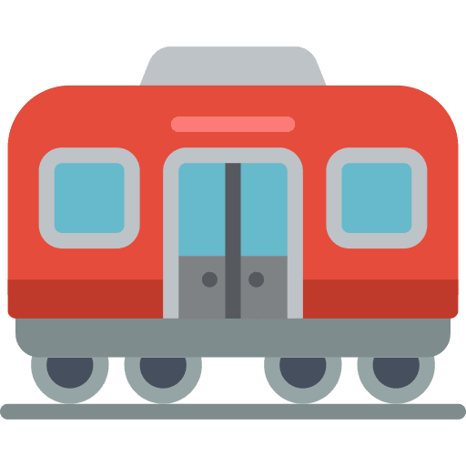 Train transportation transport tracks icon