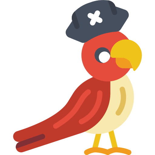 Parrot animals animal patch icon