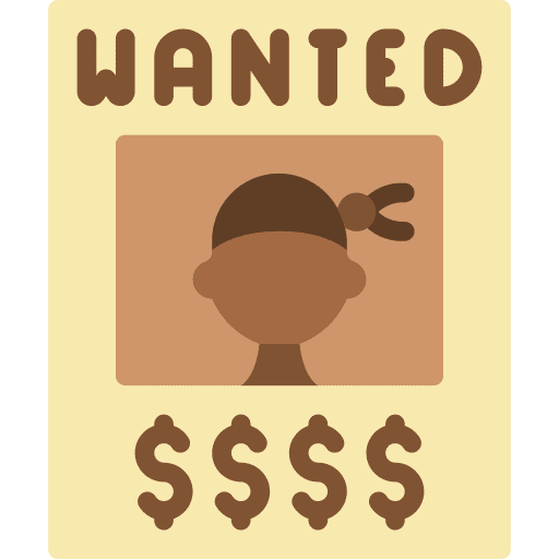 Poster bandit security pirate icon