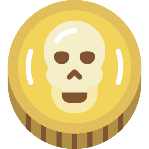 Coin currency miscellaneous skull icon