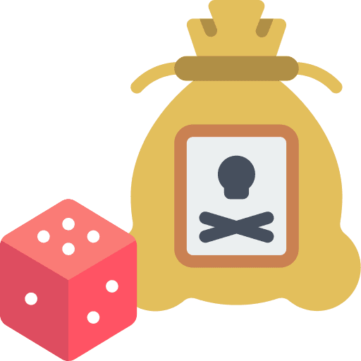 Dice bag treasure sailor icon