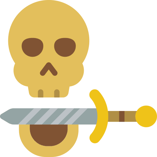 Skull miscellaneous death sword icon