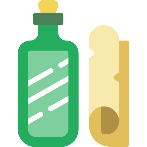 Bottle message in a bottle bottles miscellaneous icon