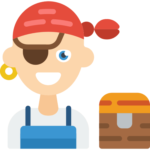 Pirate treasure chest pirate gold icon