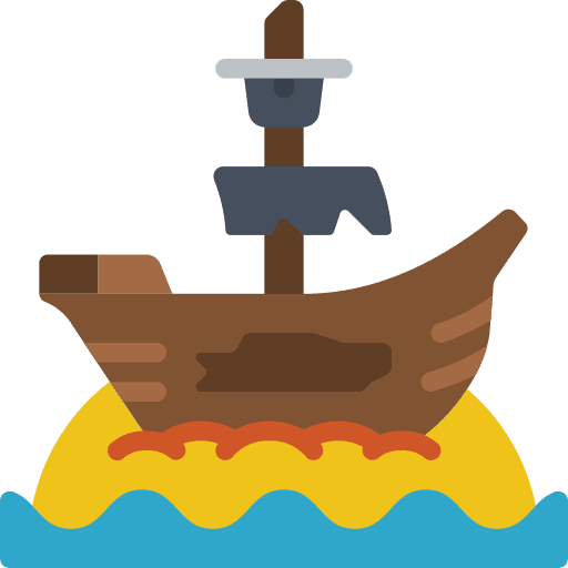 Shipwreck sinking ship navigation icon