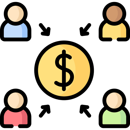 Crowdfunding money miscellaneous corporation icon