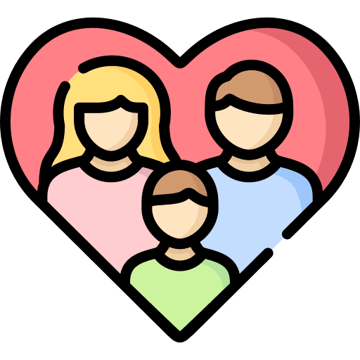 Family quarantine medical healthcare icon