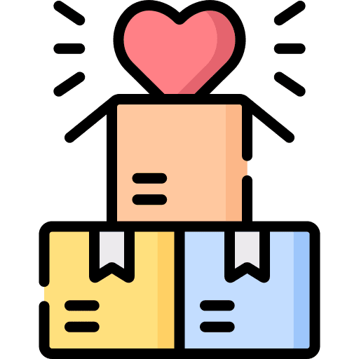 Donation box charity coin icon