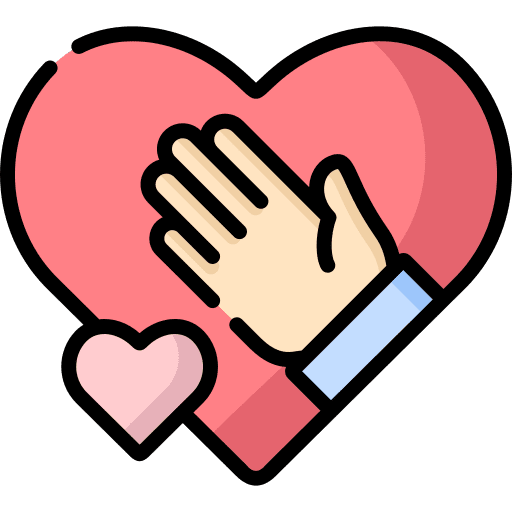 Give hand heart miscellaneous icon