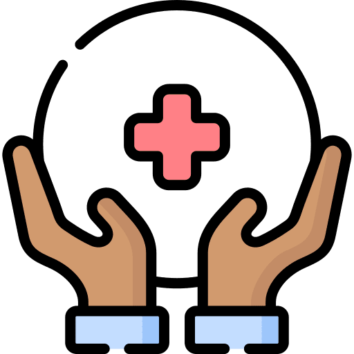 Healthcare love and romance hands sanitary icon