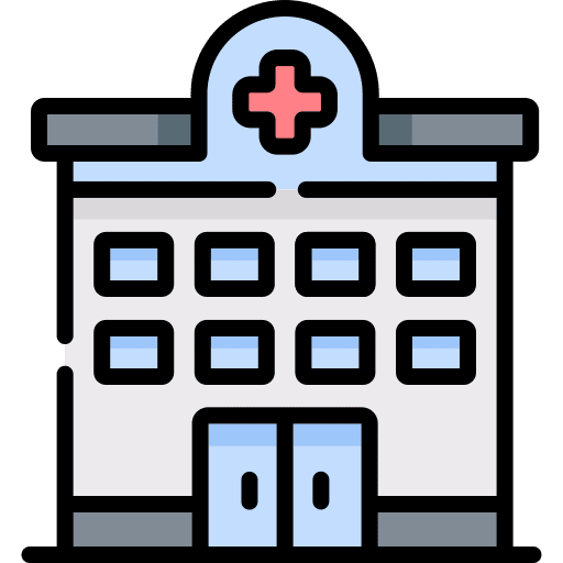 Hospital health clinic architecture and city urban icon