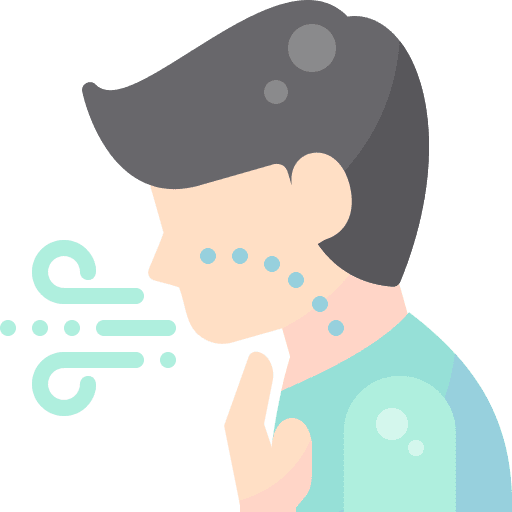 Breathing coronavirus pandemic breathing icon