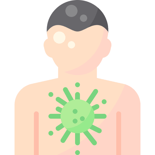 Person spread infection male icon