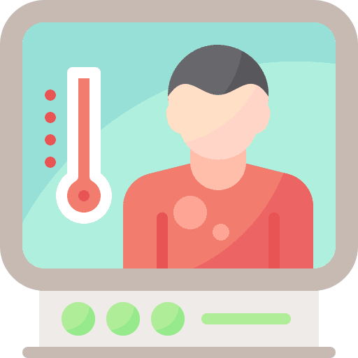 Screening airport infection screening icon