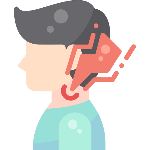 Sore throat pain throat virus icon