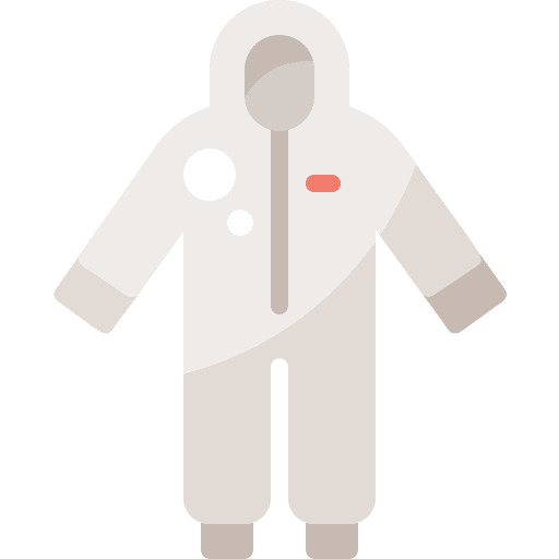 Suit protective spread suit icon