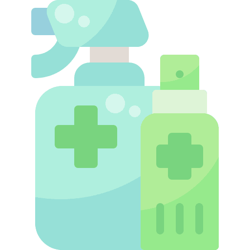 Alcohol cleaning coronavirus spray icon