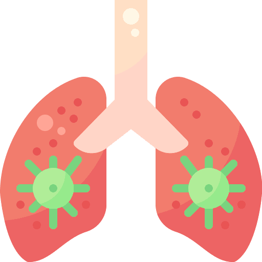 Lungs spread infected lungs icon