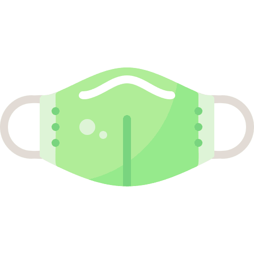 Mask healthcare and medical mask safety icon