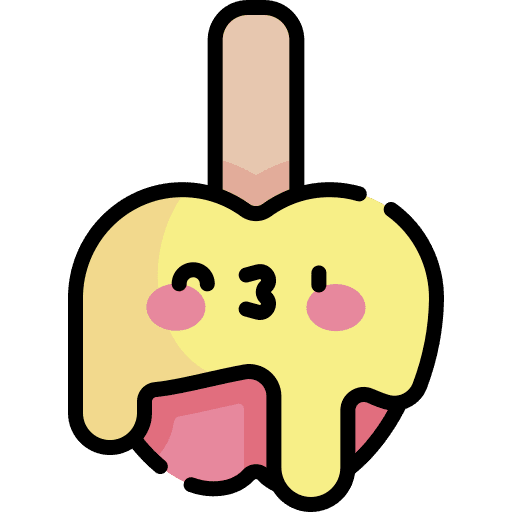 Caramelized apple caramelized apple fruit organic icon