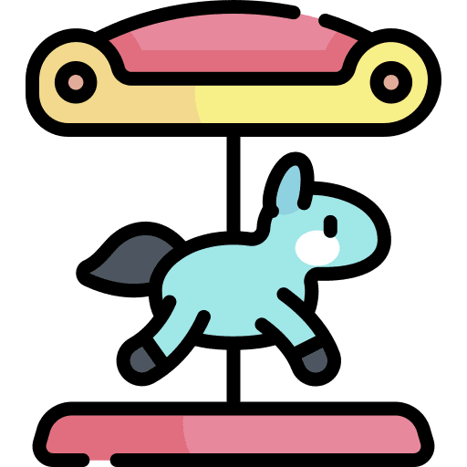 Carousel entertainment amusement park birthday and party icon