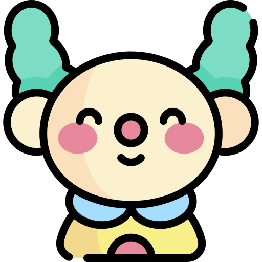 Clown costume funny profession icon