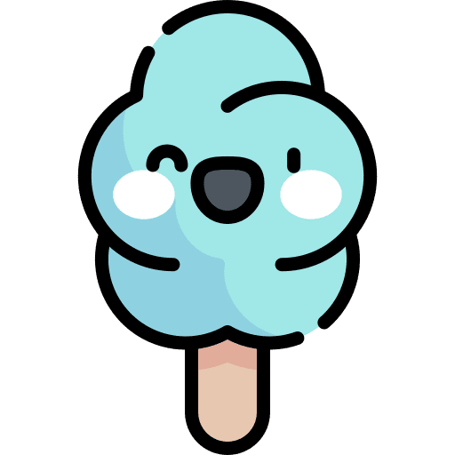 Cotton candy candy dessert birthday and party icon
