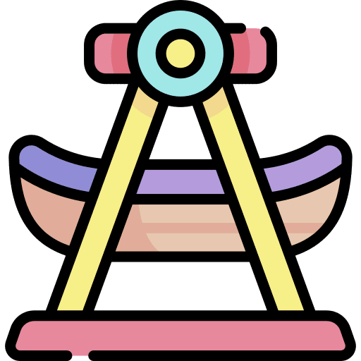 Boat fair pirate ship fairground icon