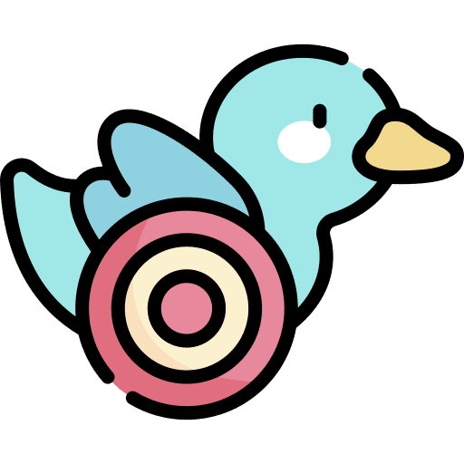 Duck shooting fairground shooting game target icon