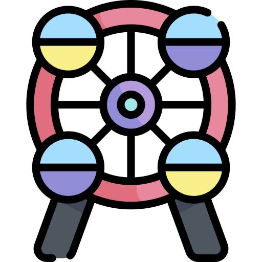 Ferris wheel fair attraction big wheel icon