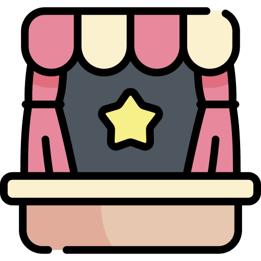 Stage theatre theater entertainment icon