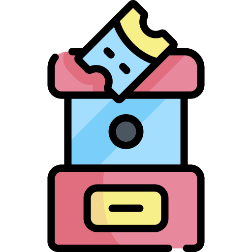 Ticket counter entrance ticket counter box office icon