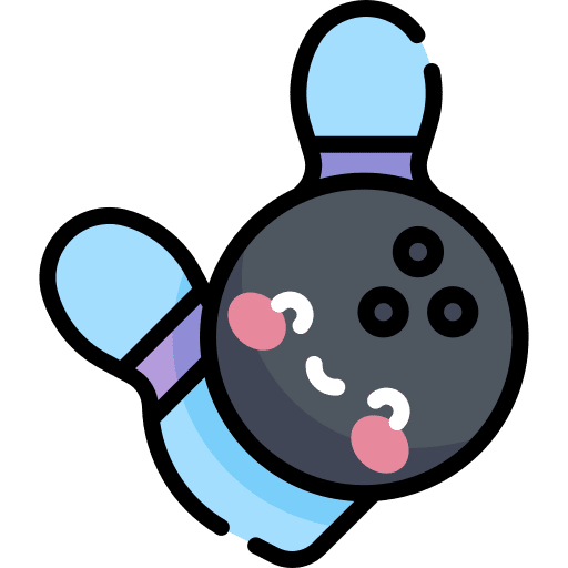 Bowling sports and competition bowling fun icon