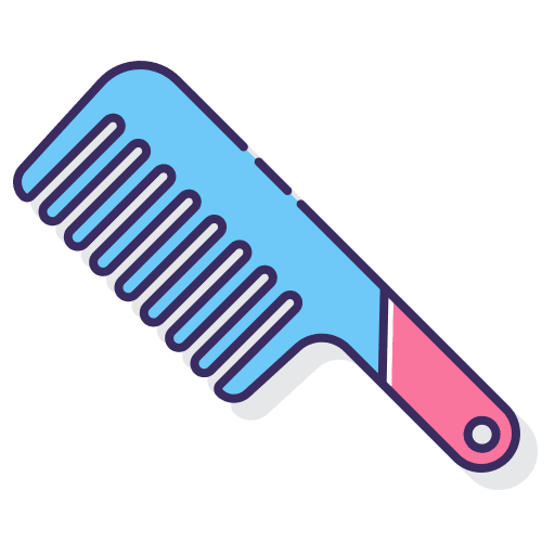 Hair comb hygiene beauty salon hair comb icon