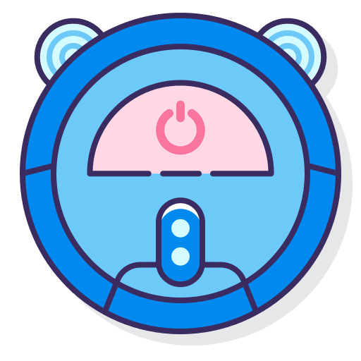 Robot vacuum cleaner furniture and household robot electronics icon