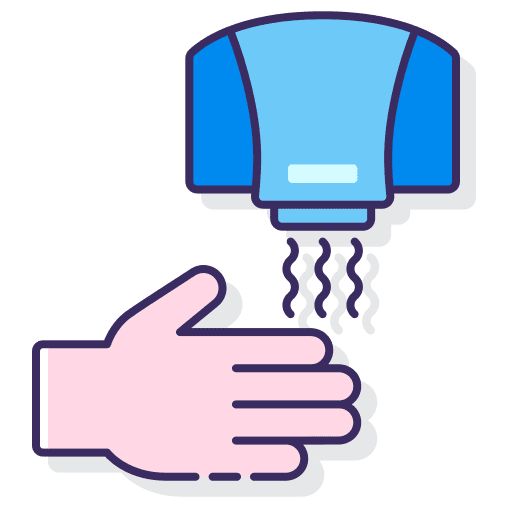 Drying machine gesture dry healthcare and medical icon