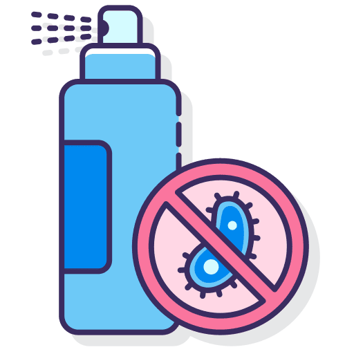 Spray cleaning disinfectant healthcare and medical icon