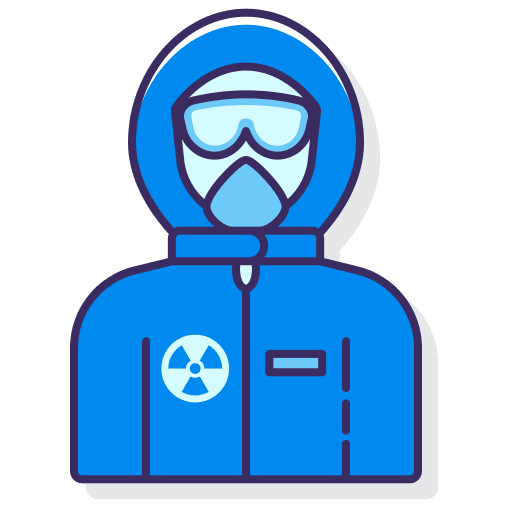 Protective wear virus wear security icon