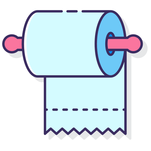 Toilet paper toilet paper cleaning paper roll icon