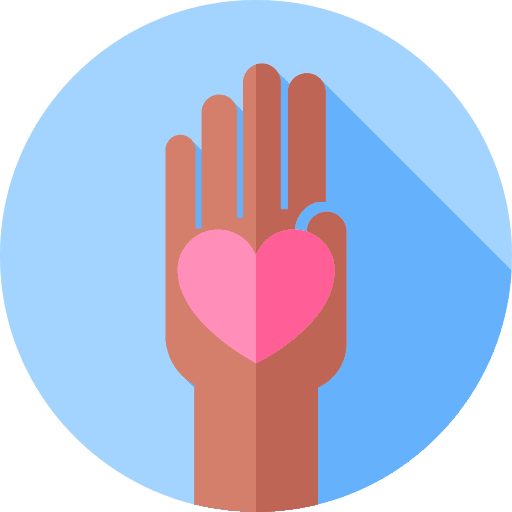 Heart love donation charity icon