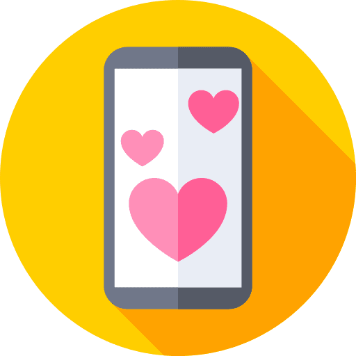 Love phone heart electronics icon