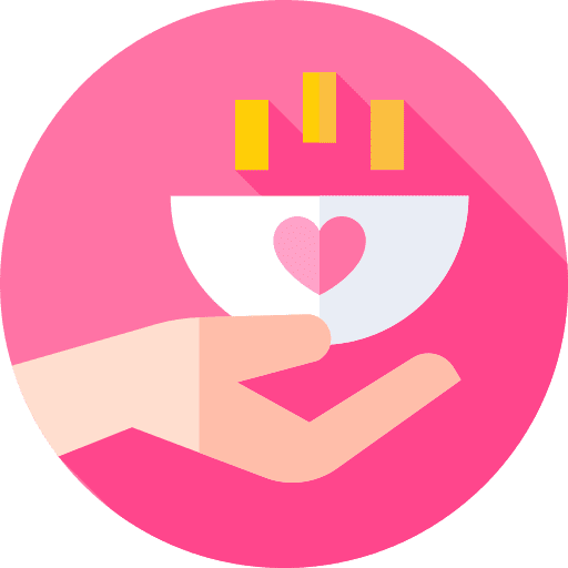 Food hand food bowl icon